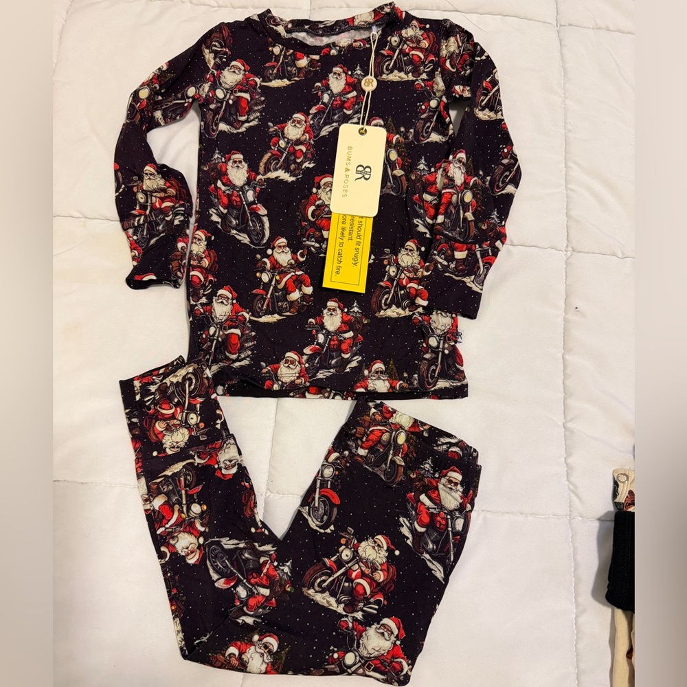 Bums and Roses “Clausin’ Trouble” 2 piece Jammies